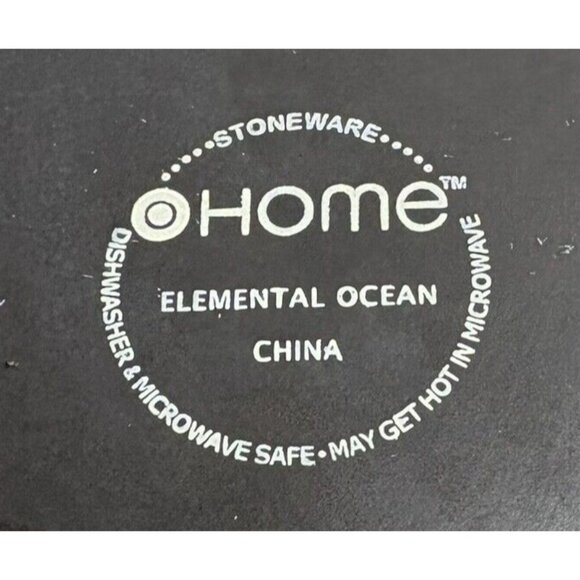 Home Target ELEMENTAL OCEAN Reactive Blue Square Stoneware Dinner Plates Set 2 - Picture 6 of 14